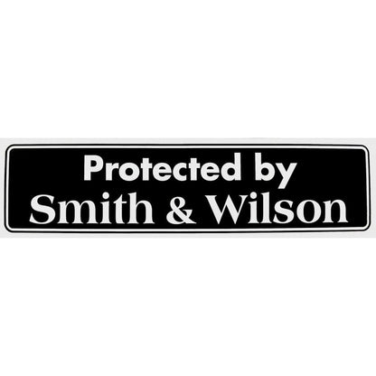 Protected By Smith & Wilson Bumper Sticker Black