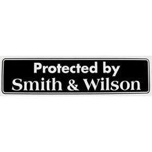Load image into Gallery viewer, Protected By Smith &amp; Wilson Bumper Sticker Black
