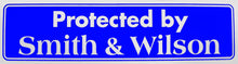Load image into Gallery viewer, Protected By Smith &amp; Wilson Bumper Sticker Blue
