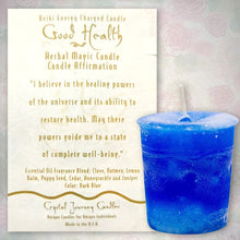 Load image into Gallery viewer, Reiki Charged Herbal Votive Candle Good Health
