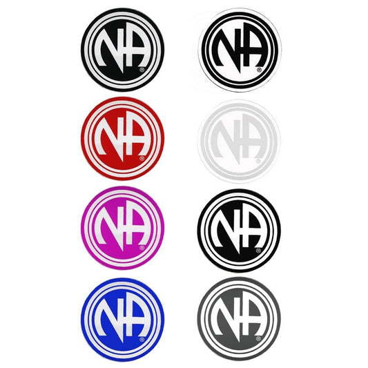Round Narcotics Anonymous Initial Recovery Sticker, Available In 8 Colors