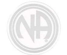Load image into Gallery viewer, Round Narcotics Anonymous Initial Recovery Sticker, Available In 8 Colors White/Clear
