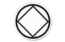 Load image into Gallery viewer, Round Narcotics Anonymous Recovery Symbol Sticker, Available In 8 Colors Black/Clear
