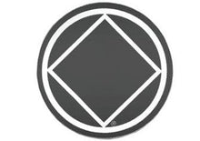 Load image into Gallery viewer, Round Narcotics Anonymous Recovery Symbol Sticker, Available In 8 Colors Silver/White
