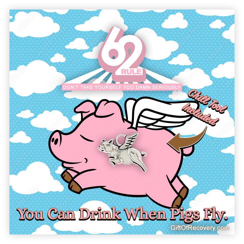 Rule 62 Pig with Wings - You Can Drink When Pigs Fly