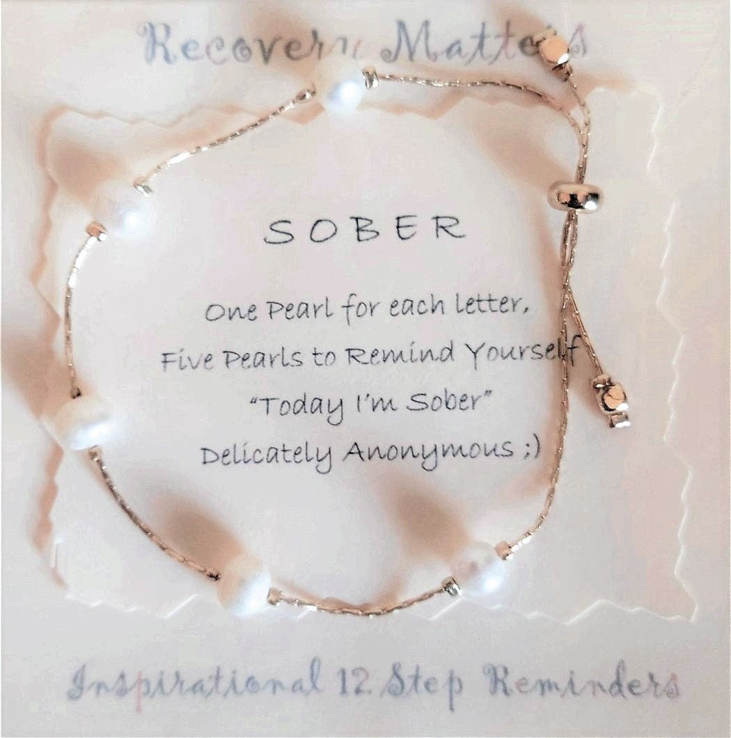 S.O.B.E.R. Bracelet By Recovery Matters Gold