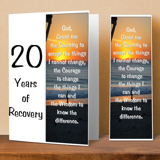 Serenity Alcoholics Anonymous  Milestone Birthday Card, Available In Years 1-65