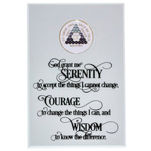 Load image into Gallery viewer, Serenity Prayer Coin Holder Plaque White
