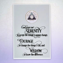 Load image into Gallery viewer, Serenity Prayer Coin Holder Plaque White
