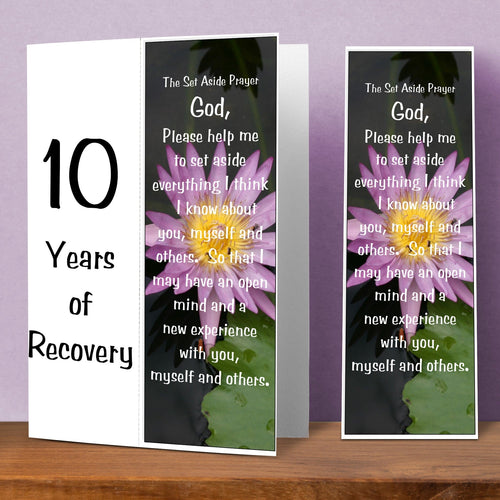Set Aside Prayer Alcoholics Anonymous  Milestone Birthday Card, Available In Years 1-65