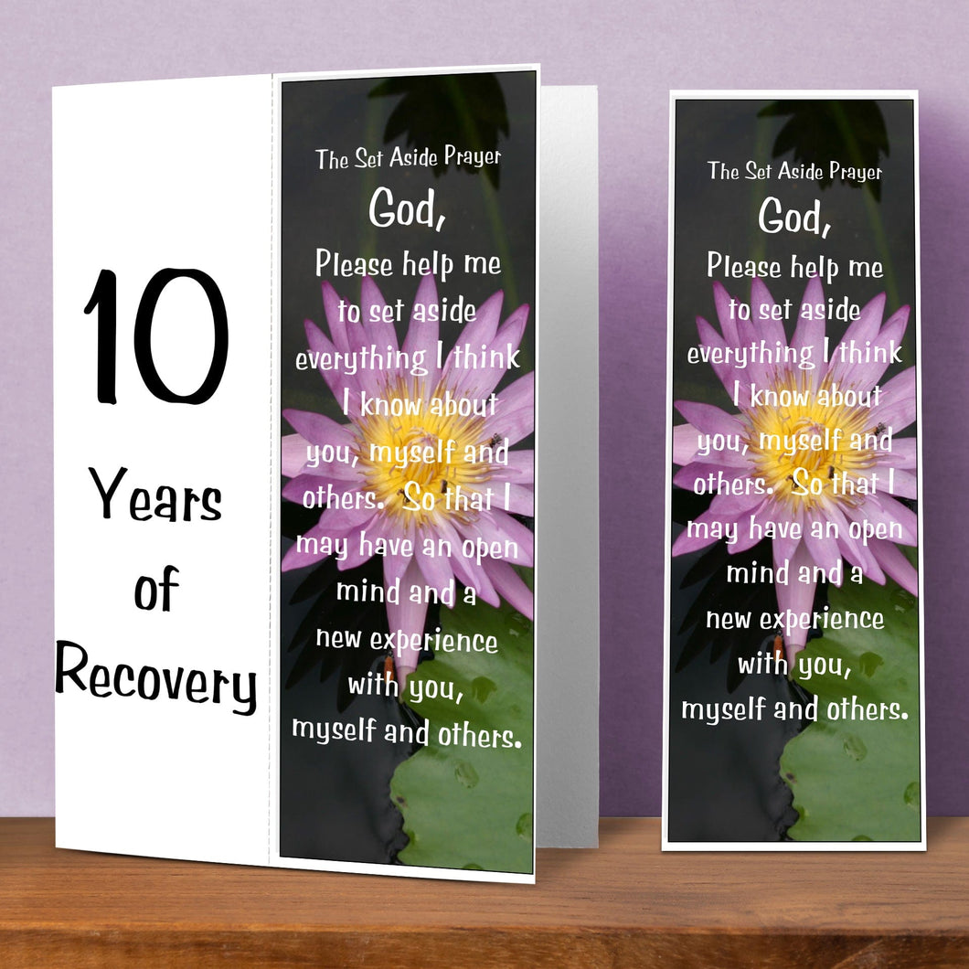 Set Aside Prayer Alcoholics Anonymous  Milestone Birthday Card, Available In Years 1-65
