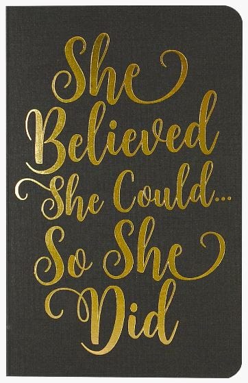 She Believed She Could Jotter Mini Notebook Black