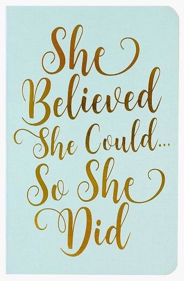 She Believed She Could Jotter Mini Notebook Blue