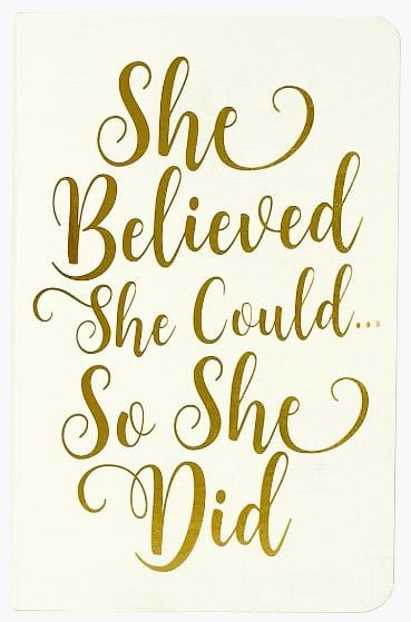 She Believed She Could Jotter Mini Notebook White