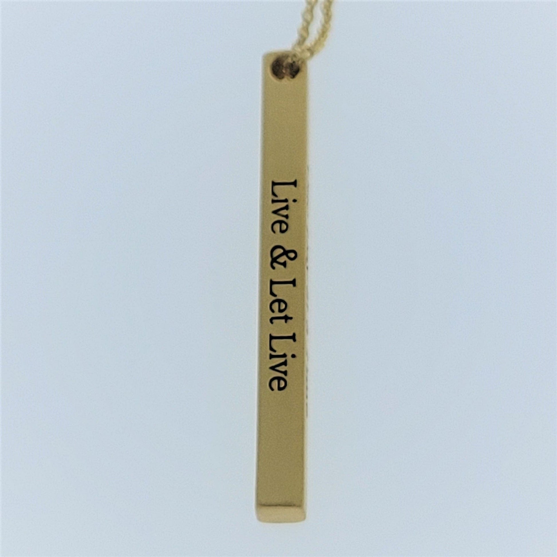 Slogans To Live By Bar Necklace By Recovery Matters