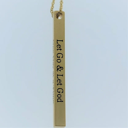 Slogans To Live By Bar Necklace By Recovery Matters