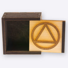 Load image into Gallery viewer, Small Circle Triangle Wooden Box
