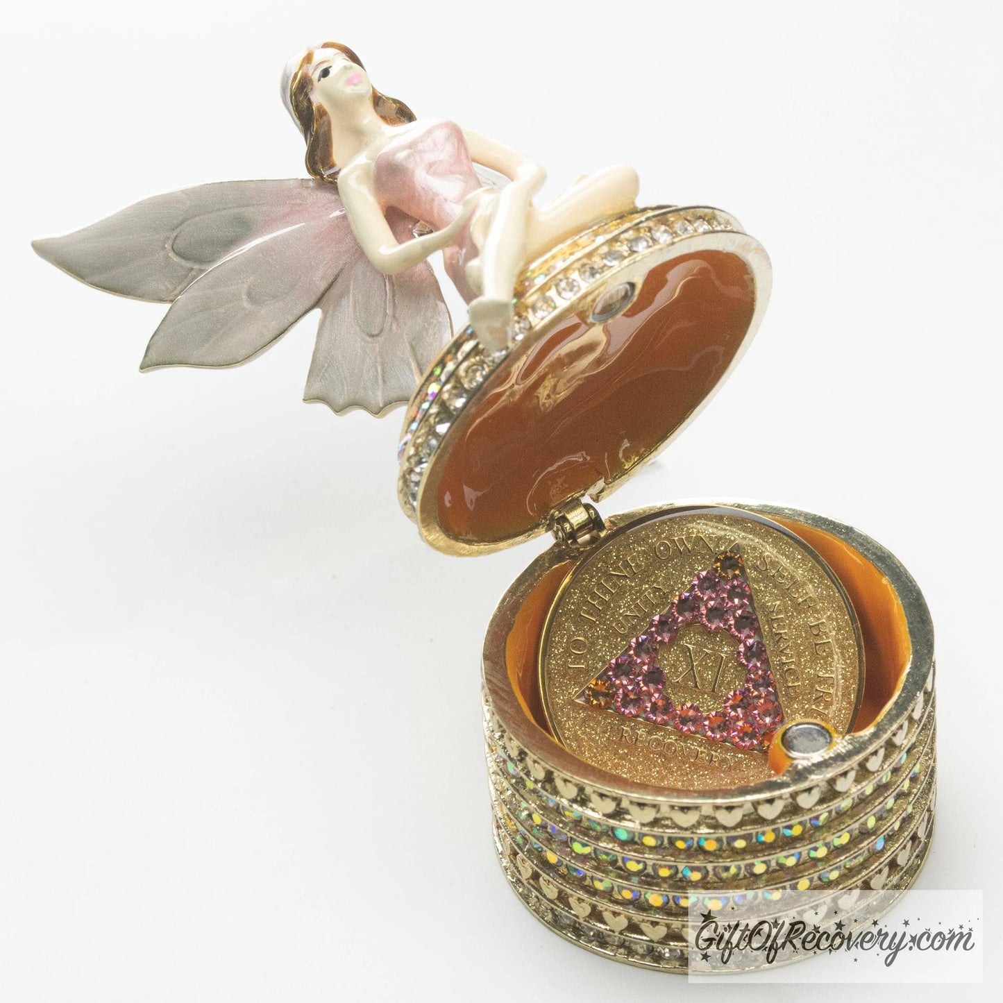 Sober Fairy Collector Bling Box/Sobriety Chip Holder (with Chip)
