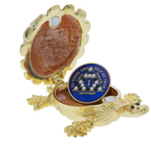 Load image into Gallery viewer, Sober Turtle Blue Collector Bling Box/Sobriety Chip Holder (With Chip)
