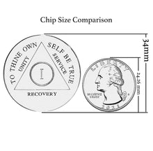 Load image into Gallery viewer, Sobriety Chip AA Black Triplate
