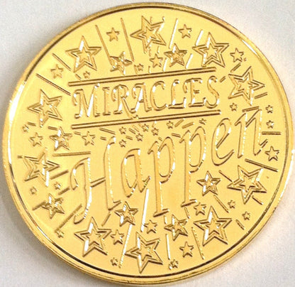 Sobriety Chip AA Expect Miracles Gold Specialty