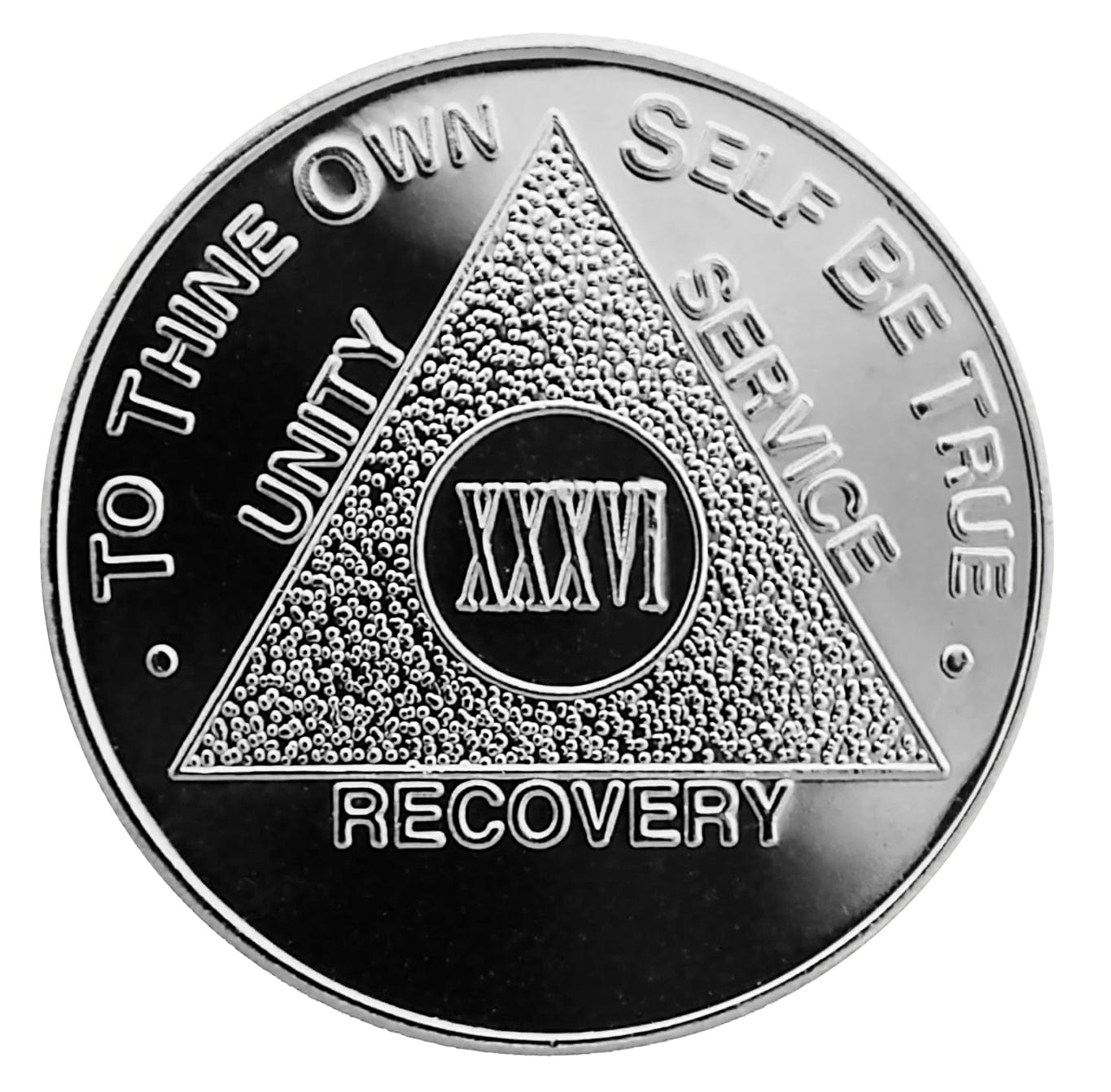 Sobriety Chip AA Nickel Plated