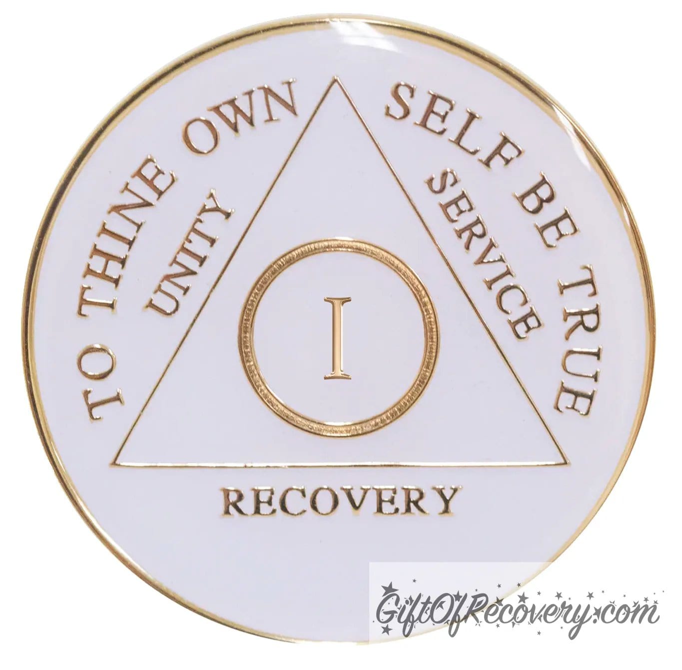 AA Recovery Medallion White