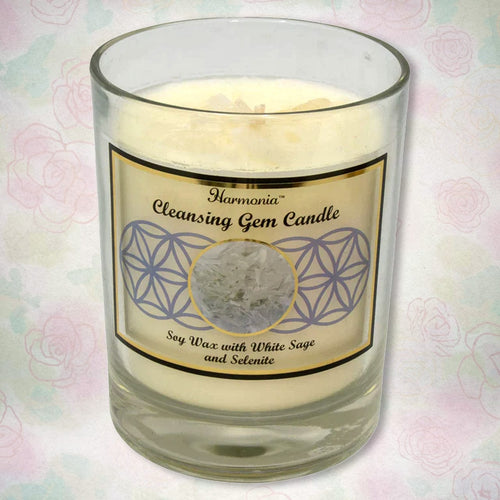 Soy Gem Candle Cleansing White Sage and Selenite