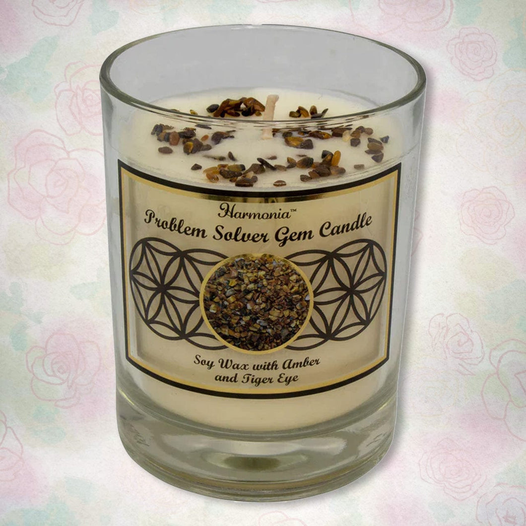 Soy Gem Candle Problem Solver Amber and Tiger Eye