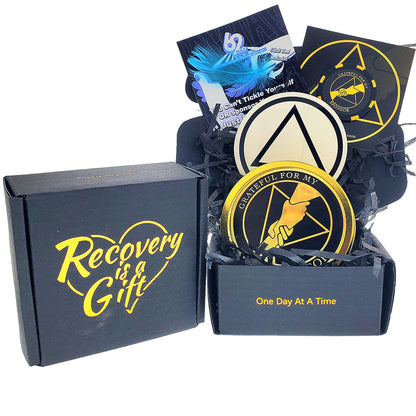 "Grateful for My Sponsor" Recovery Celebration Value Gift Box 3x3