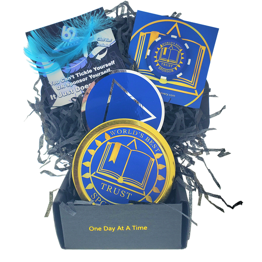 "World's Best Sponsor" Recovery Celebration Value Gift Box 3x3