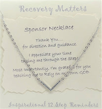 Load image into Gallery viewer, Sponsor Necklace By Recovery Matters Silver
