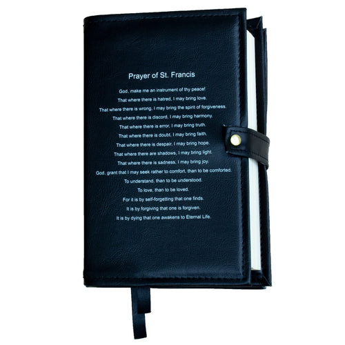 St. Francis Prayer Black Double Book Cover