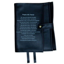 Load image into Gallery viewer, St. Francis Prayer Black Double Book Cover
