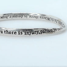 Load image into Gallery viewer, St. Francis Prayer Bracelet By Recovery Matters
