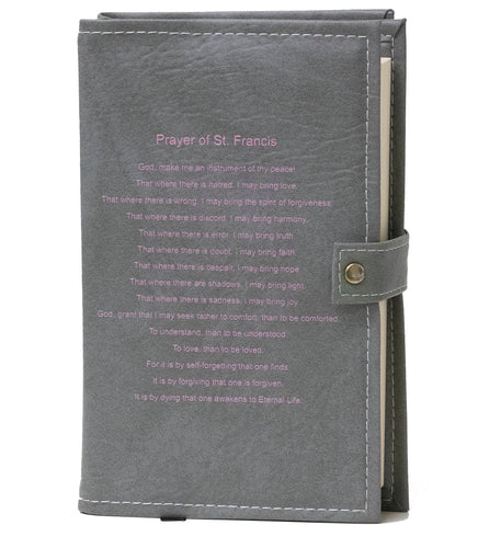 St. Francis Prayer Grey Double Book Cover