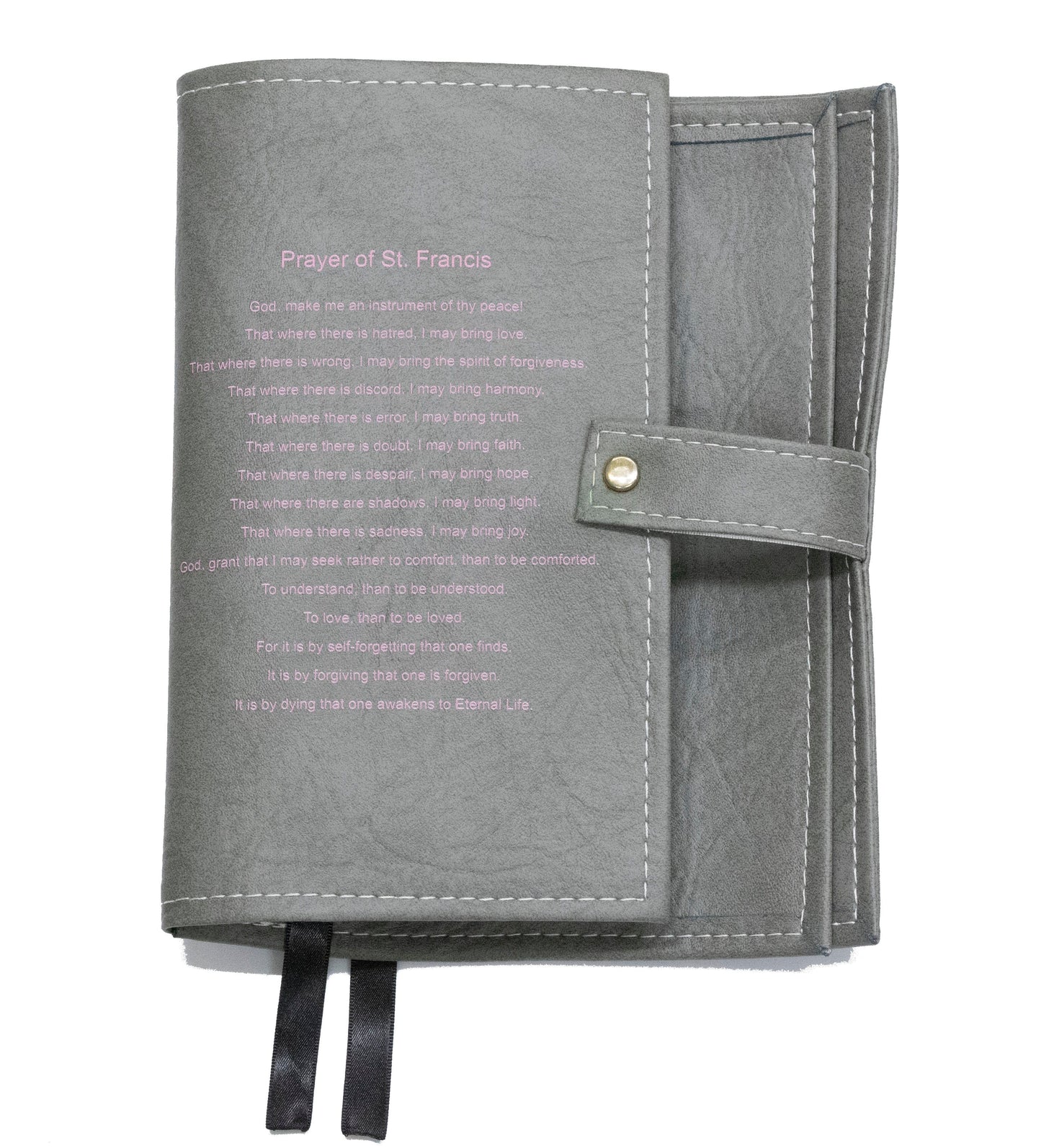 St. Francis Prayer Grey Double Book Cover