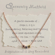 Load image into Gallery viewer, Steps 1, 2, &amp; 3 Necklace By Recovery Matters
