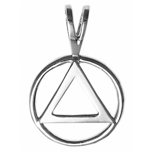 Sterling Silver, Alcoholics Anonymous Symbol Pendant