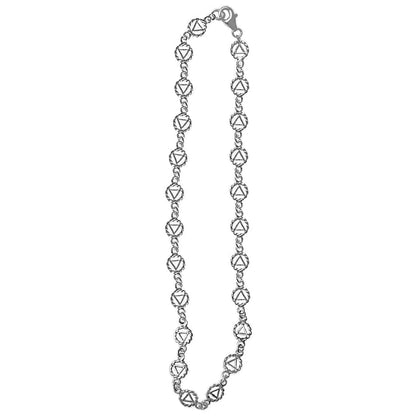 Sterling Silver, Continuous Twist Wire Style AA Symbol 18 inch (Necklace)