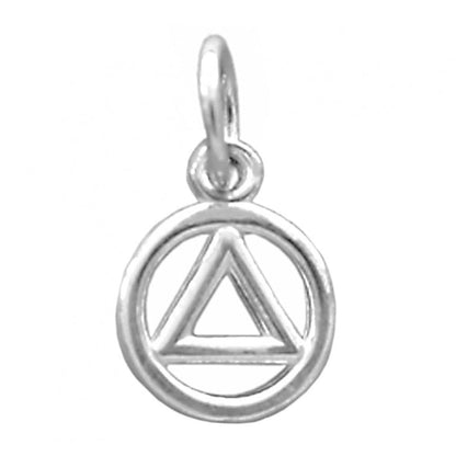 Sterling Silver, Small Circle Triangle Pendant