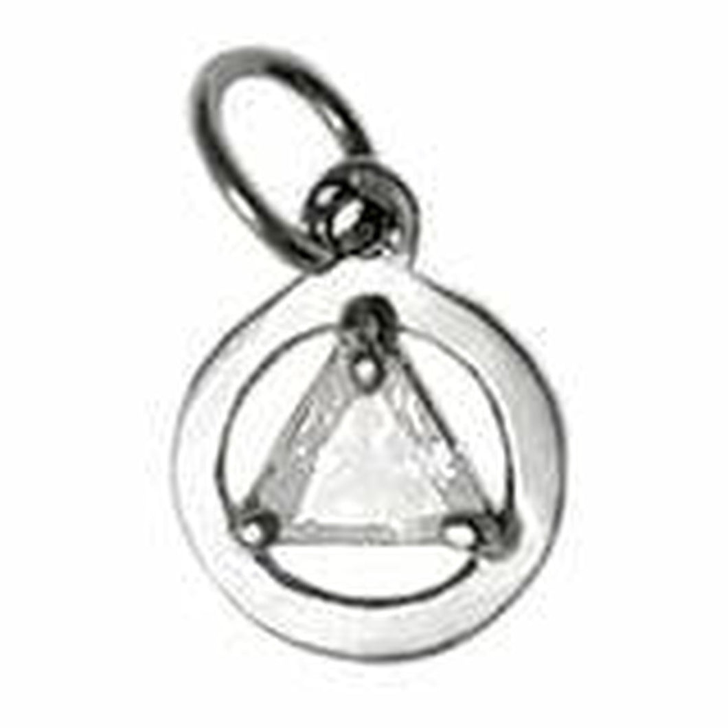 Sterling Silver, Small Size, Available In 3 Different 5Mm Triangle Colored Cz Stones Clear
