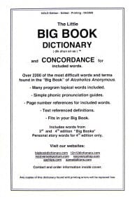 The Big Book Of Alcoholics Anonymous Dictionary