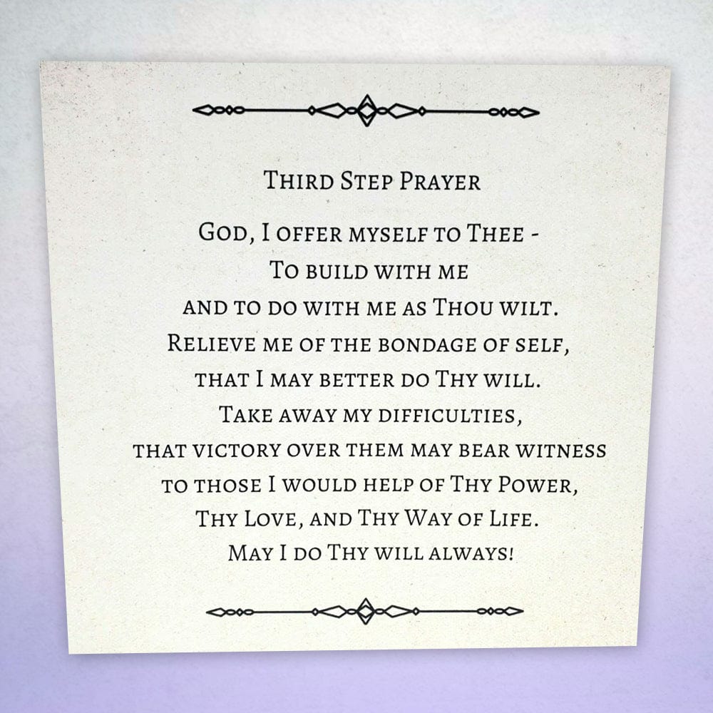 Third Step Prayer Canvas Plaque