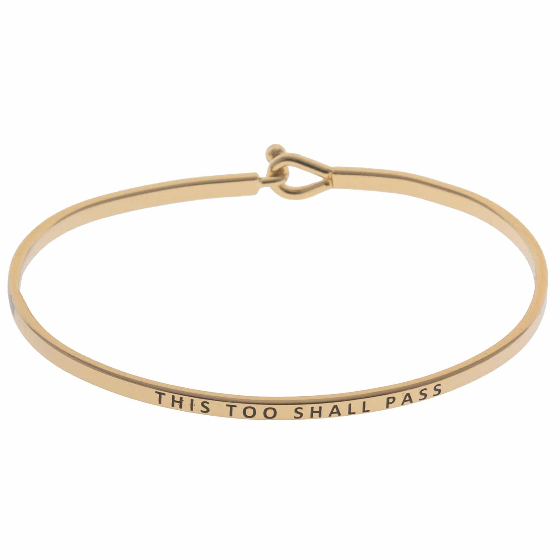 "This Too Shall Pass" Bracelet By Recovery Matters Gold