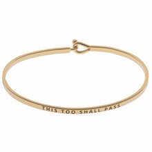 Load image into Gallery viewer, &quot;This Too Shall Pass&quot; Bracelet By Recovery Matters Gold
