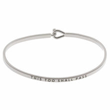 Load image into Gallery viewer, &quot;This Too Shall Pass&quot; Bracelet By Recovery Matters Rhodium (Silver)
