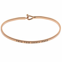 Load image into Gallery viewer, &quot;This Too Shall Pass&quot; Bracelet By Recovery Matters Rose Gold
