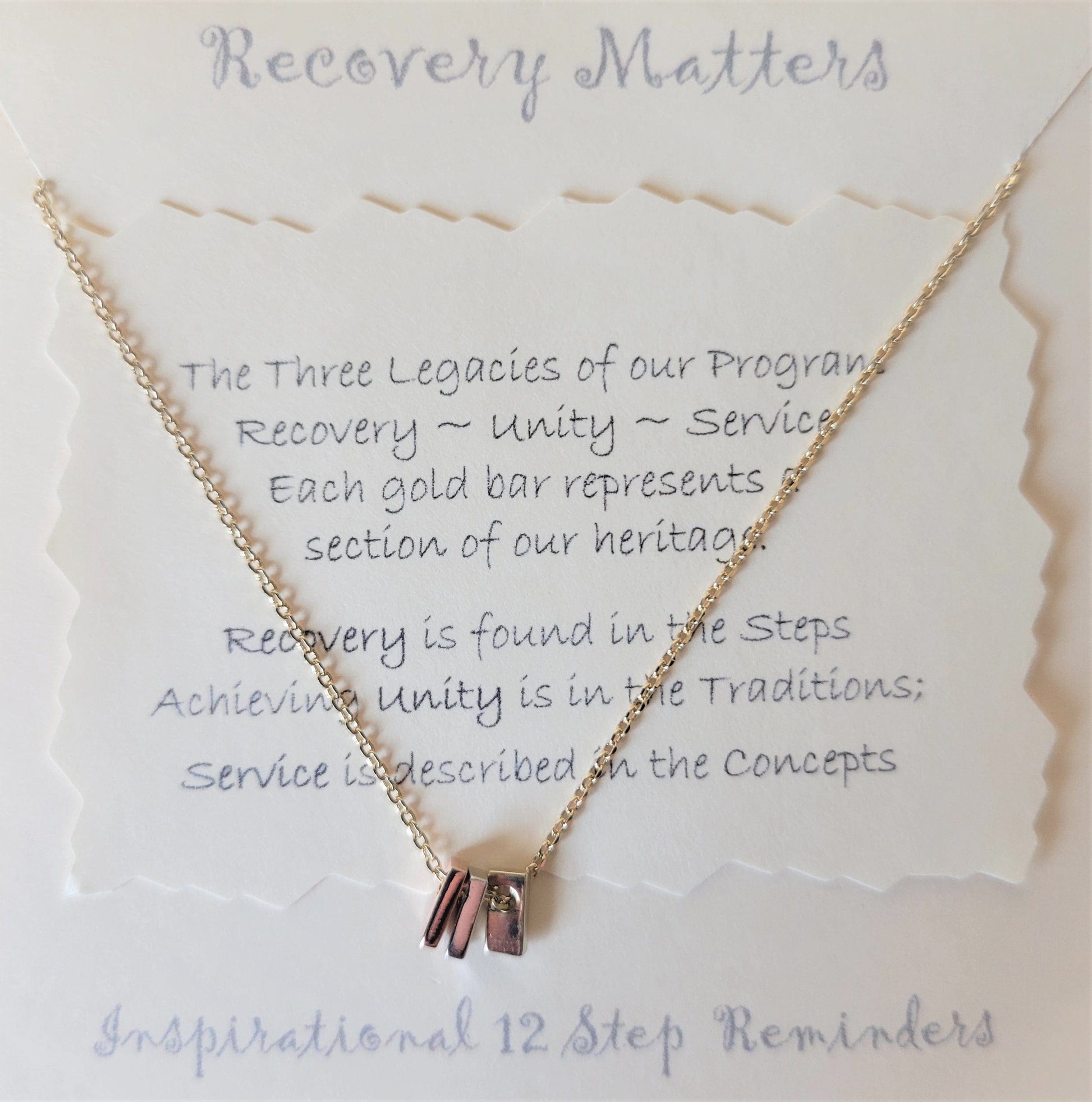 Three Legacies Gold Necklace By Recovery Matters