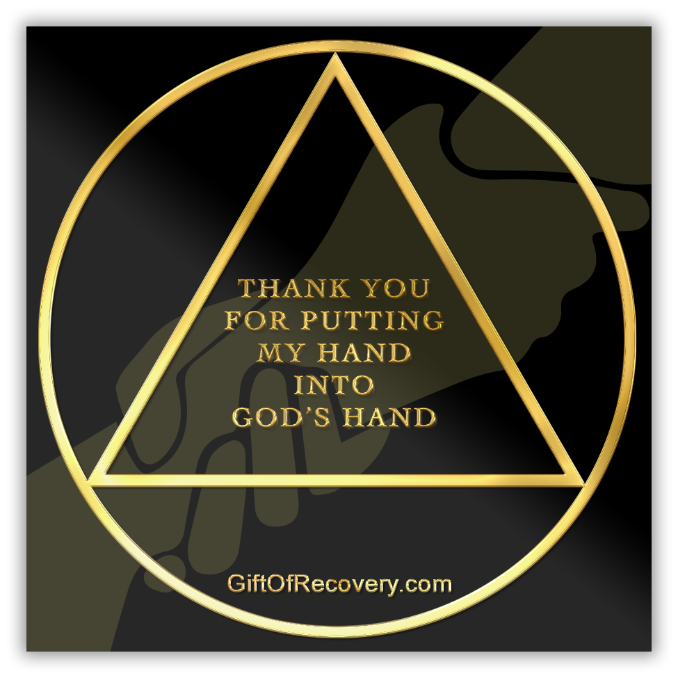 AA Sponsor Medallion - "Thank You for Putting My Hand into God's Hand"